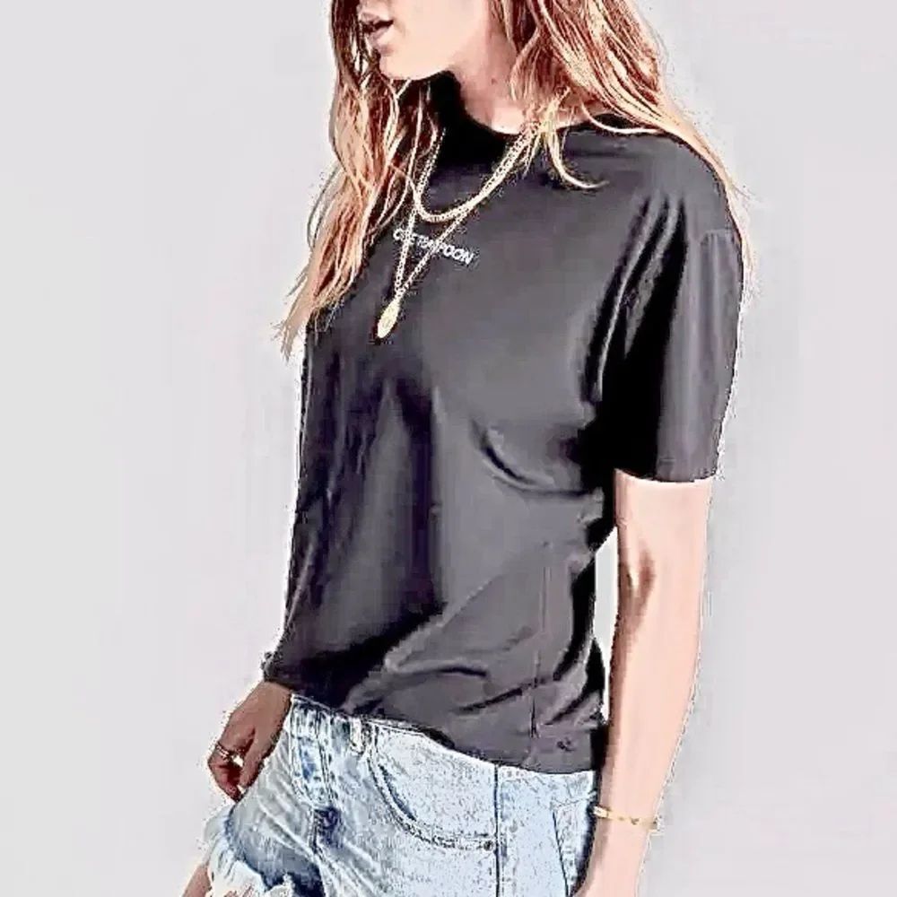 NWT OneβTeaspoon Organic Mineral Wash Spell Out Tee- Black size large / XL